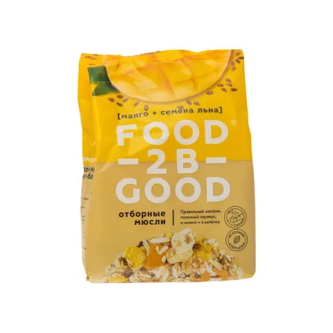 Мюсли Гранолайф Food2bGood отборные манго/семена льна 250г