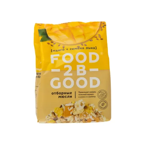Мюсли Гранолайф Food2bGood отборные манго/семена льна 250г