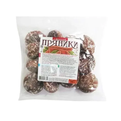 Пряники Сахарофф шоколадный аромат заварные глаз. с фруктозой 200г