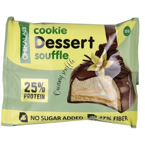 Печенье Chikalab протеиновое Сливочная ваниль глазир. с суфле 55г