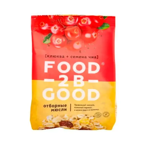 Мюсли Гранолайф Food2bGood отборные клюква/семена чиа 250г