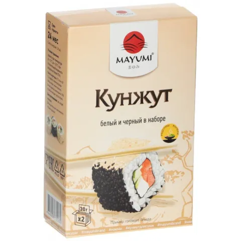 Кунжут Mayumi белый и черный 60г