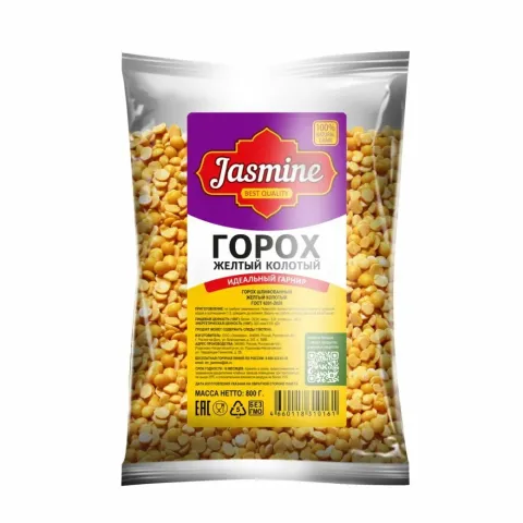 Крупа Jasmine Горох желтый колотый 800г