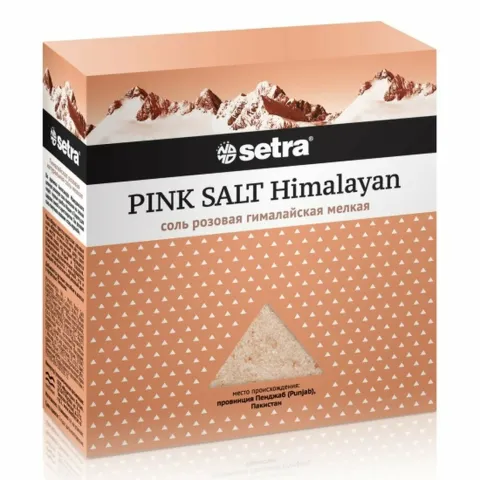Соль Setra розовая Гималайская мелкая 500 г