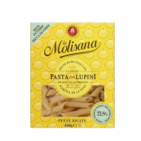 Макаронные изделия Молисана перья рифленые с люпином 400г