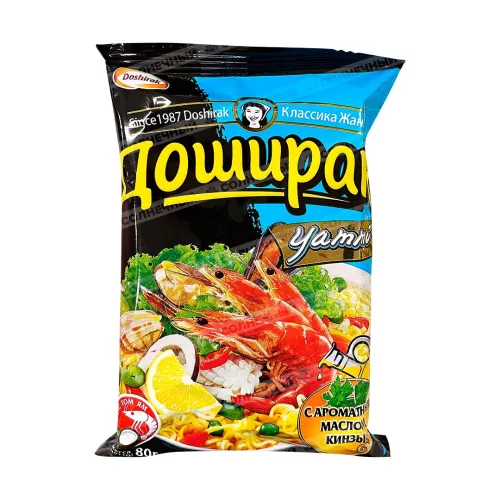 Лапша Доширак Yammy со вкусом Том Ям и маслом кинзы 80гр