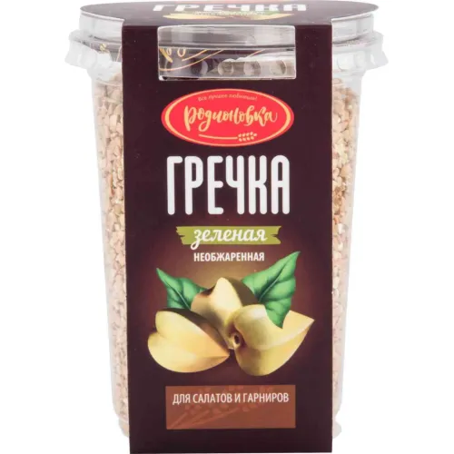 Крупа гречневая зеленая ТМ Родионовка 375гр, ст