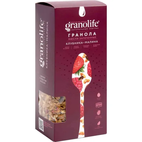 Гранола Гранолайф мюсли запеченные клубника/малина 400г