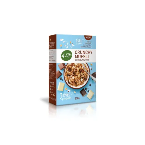 Мюсли 4LIFE хрустящие Chocolate trio 350г