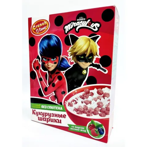 Готовый завтрак Crunch Time Леди Баг и супер-кот лесные ягоды 170г