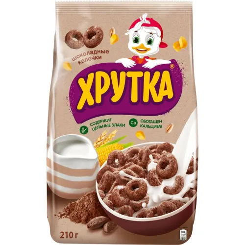Готовый завтрак ШоколКолечки 24x210г Хрутка
