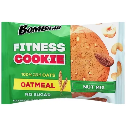 Печенье BOMBBAR неглаз овсяное ореховый микс 40гр
