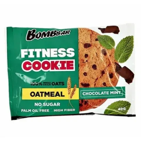 Печенье Bombbar неглаз. овсяное шоколад/мята 40г