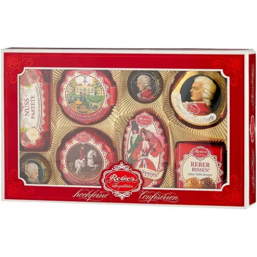 Набор конфет Моцарт ассорти марципан с окном 285г