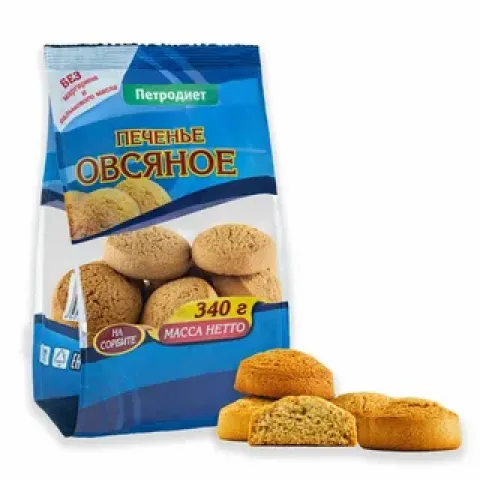 Печенье Петродиет Овсяное на сорбите 340г