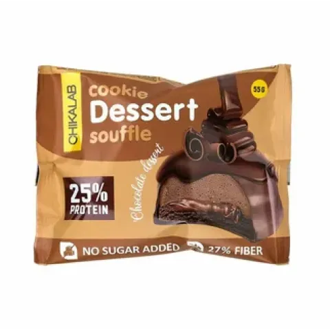 Печенье Chikalab протеиновое Шоколадный десерт глазир. с суфле 55г