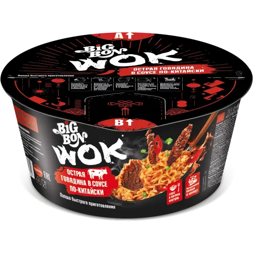 Лапша БП BIG BON WOK говядина 85г