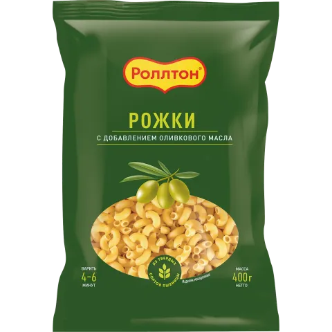Мак изделия Ролтон с оливковым рожки 400 гр