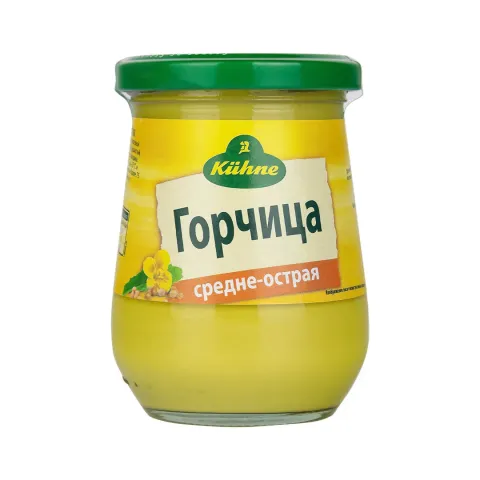 Горчица Кюне средне-острая 250мл ст/б