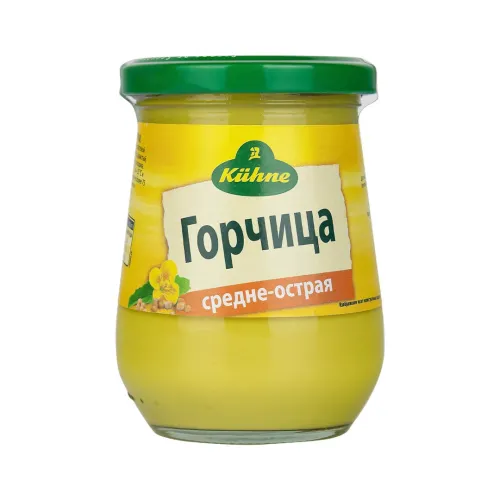 Горчица Кюне средне-острая 250мл ст/б