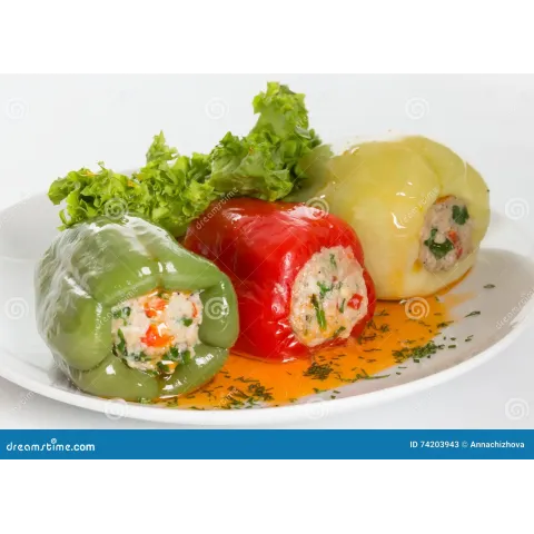 ПЕРЕЦ ФАРШИРОВАННЫЙ МЯСОМ И РИСОМ (готовый)