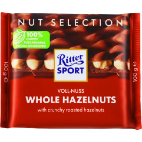 Шоколад молочный с цельным лесным орехом Extra Nut Ritter Sport 100г