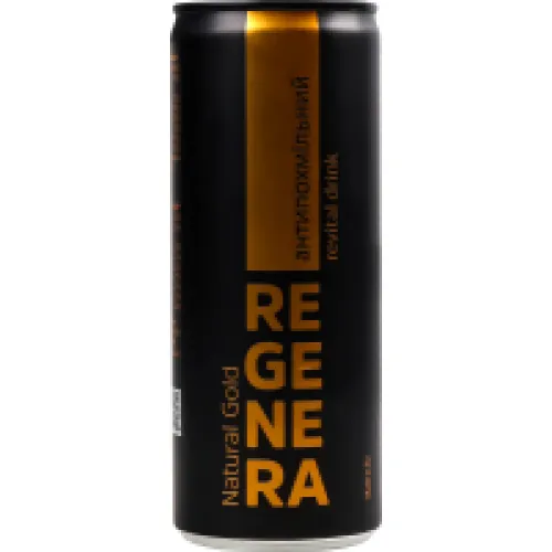Напиток безалкогольный газированный Антипохмельный Natural Gold Regenera ж/б 250мл