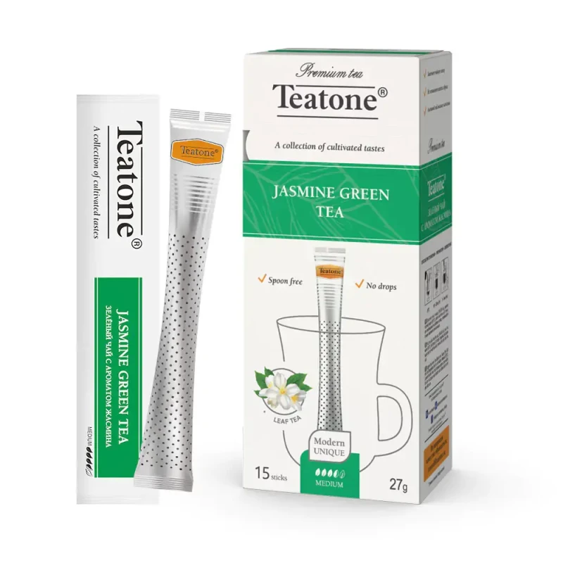 Чай Teatone Jasmine Green Tea зеленый с ароматом жасмина, 15 пакетиков