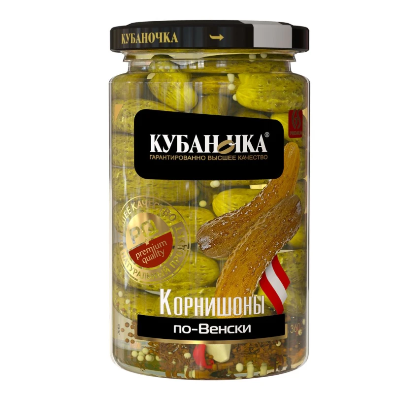 Огурцы Кубаночка по-Венски корниш.марин. 360 г