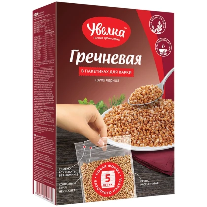 Крупа Увелка гречневая экстра 5*80 г