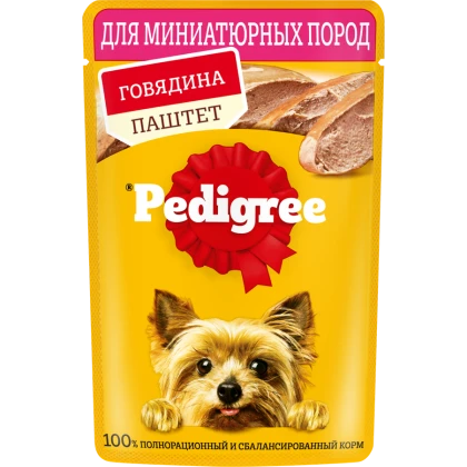Корм Pedigree Пауч для собак миниатюрных пород говядина паштет