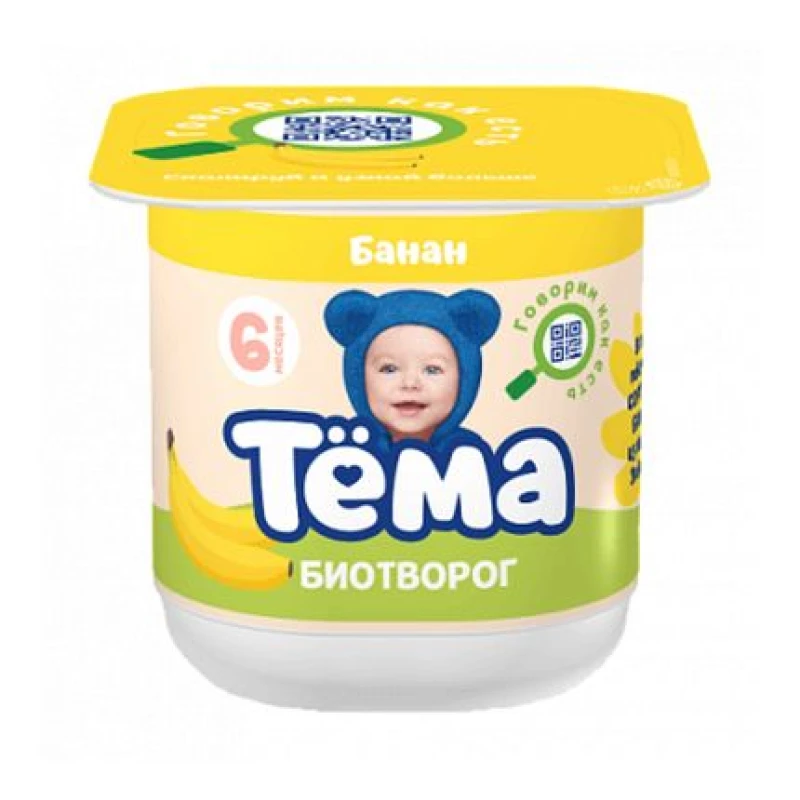 БЗМЖ Тема Биотворог Банан 4% 95г