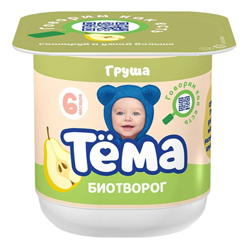 БЗМЖ Тема Биотворог Груша 4% 95г