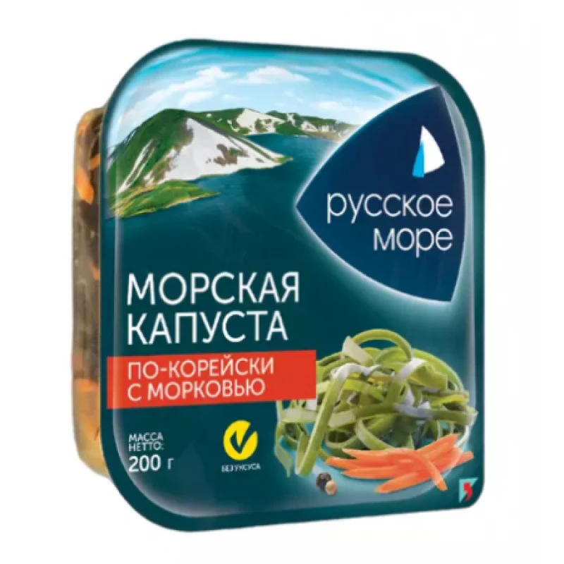 Морская капуста по-корейски с морковью Русское море 200 г