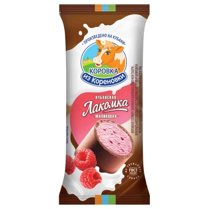 Мороженое Коровка из Кореновки Лакомка малиновая 90 г