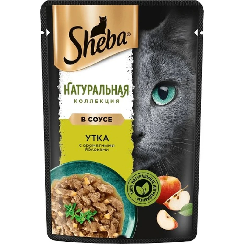 Влажный корм для кошек Sheba «Натуральная Коллекция» с уткой и добавлением яблок 75 г