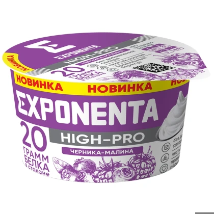 БЗМЖ Продукт кисломолочный Экспонента черника/малина обезжир. б/с 160г