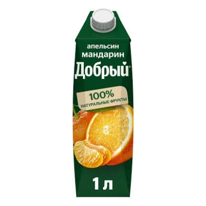 Напиток сокосодержащий Добрый Апельсин-Мандарин 1л ТП