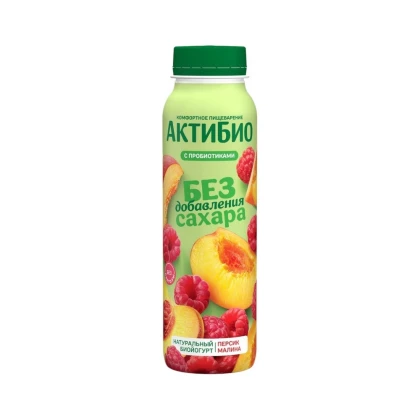 БЗМЖ Биойогурт АктиБио Персик малина 1,5%