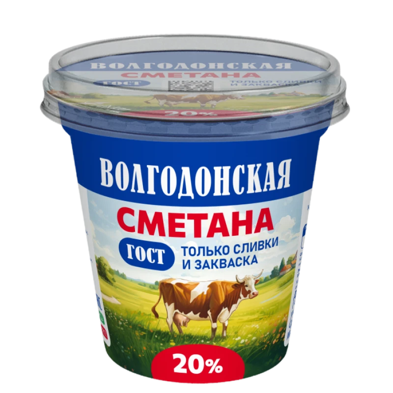 Сметана Волгодонская 15% 300г