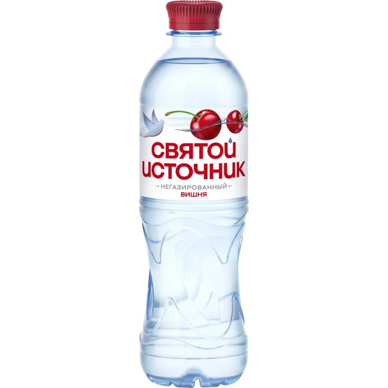 Вода природная Святой Источник негазированная со вкусом вишни 0,5 л ПЭТ