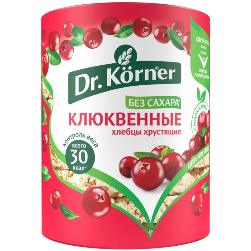 Хлебцы Dr.Korner Злаковый коктейль клюква 100 г