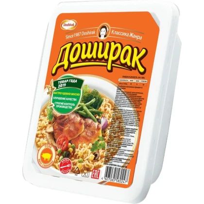 Лапша Доширак быстрого приготовления со вкусом свинины