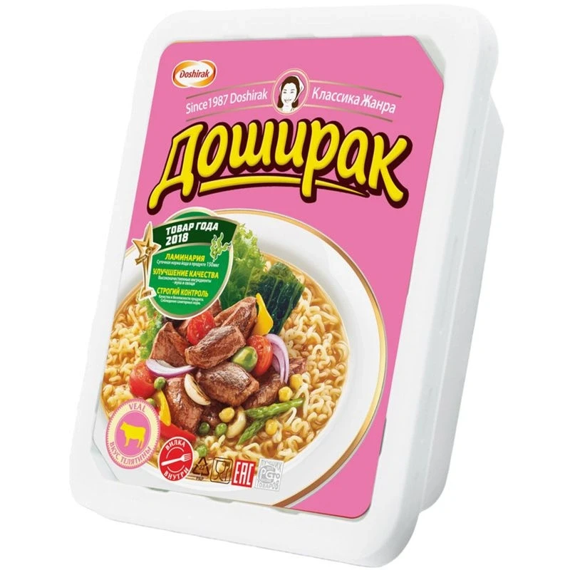 Лапша Доширак быстрого приготовления со вкусом телятины, 90 г
