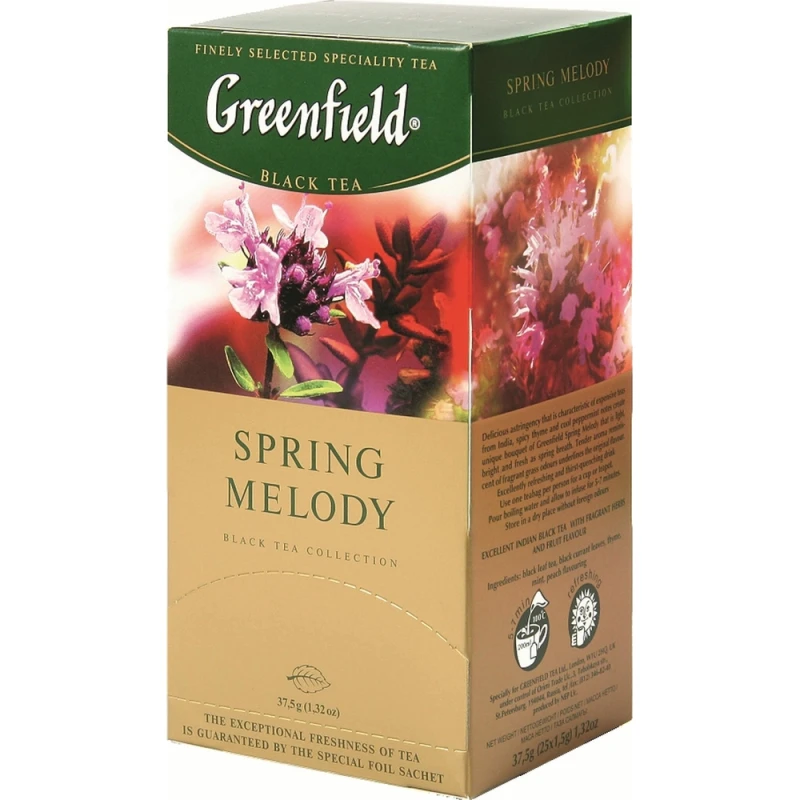 Чай Greenfield Spring Melody черный, 25 пакетиков