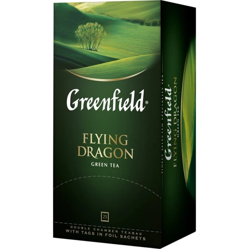 Чай Greenfield Flying Dragon зеленый, 25 пакетиков