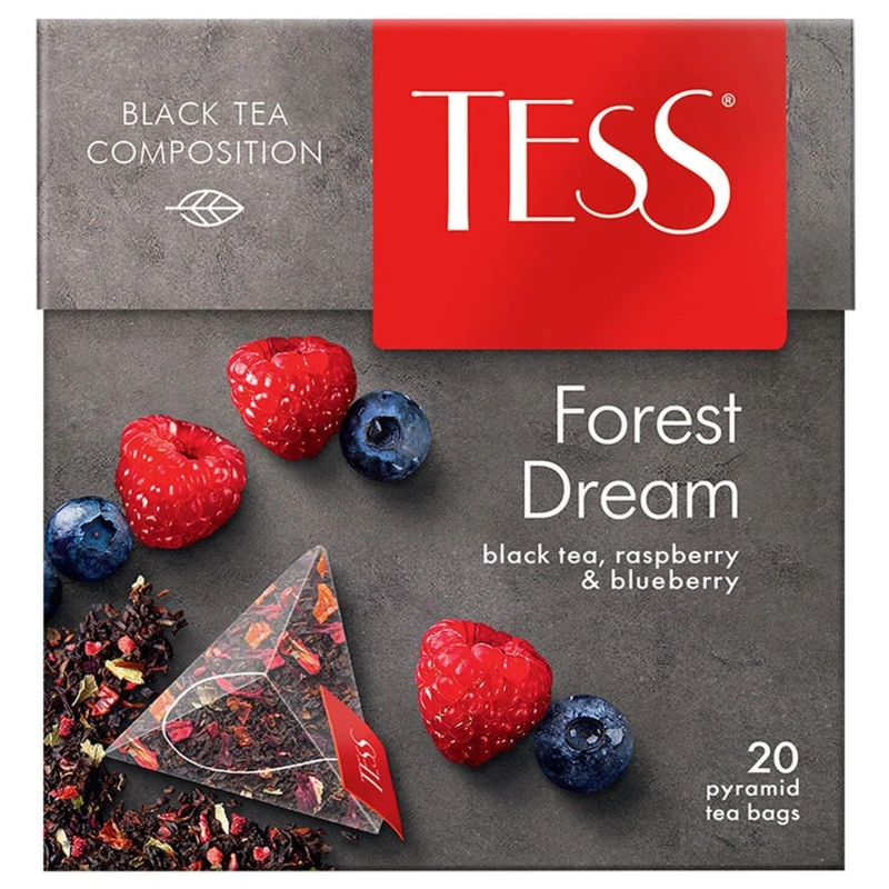 Чай Tess Forest Dream ежевика, малина, 20 пакетиков