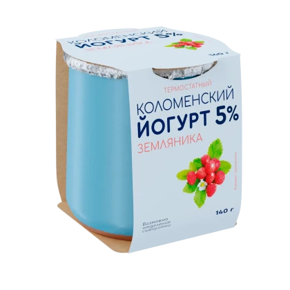 БЗМЖ Йогурт земляника терм. Коломенский 5%