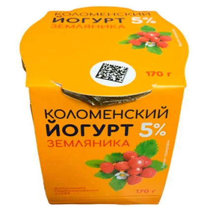 БЗМЖ Йогурт земляника ст.б. Коломенский 5%