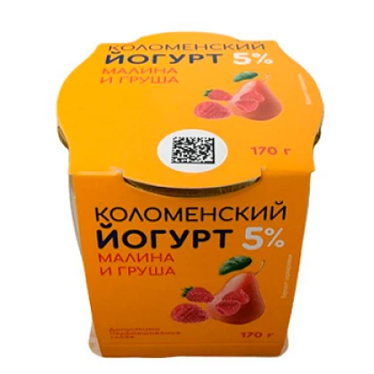 БЗМЖ Йогурт малина-груша ст.б. Коломенский 5%